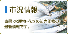 市況情報 青果・水産物・花きの卸売価格の最新情報です。